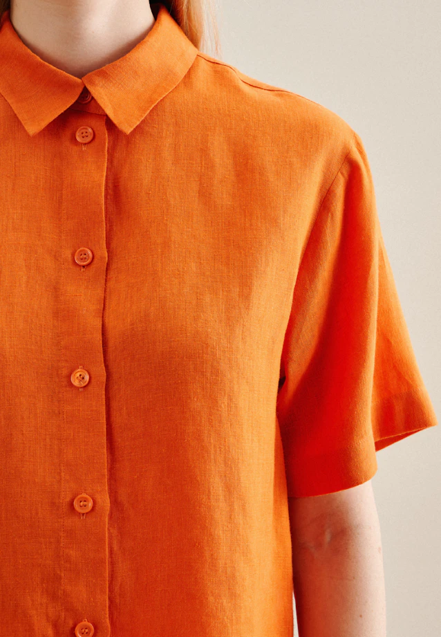 Hemdbluse Uni in Orange |  Seidensticker Onlineshop