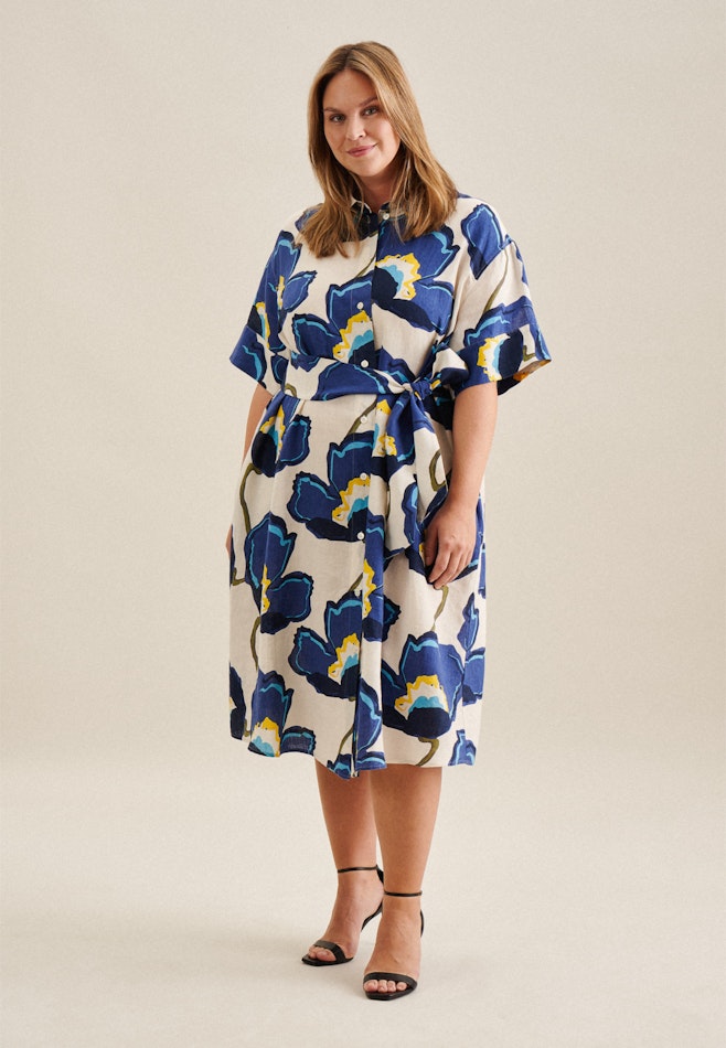 Grande taille Collar Dress in Medium Blue | Seidensticker online shop