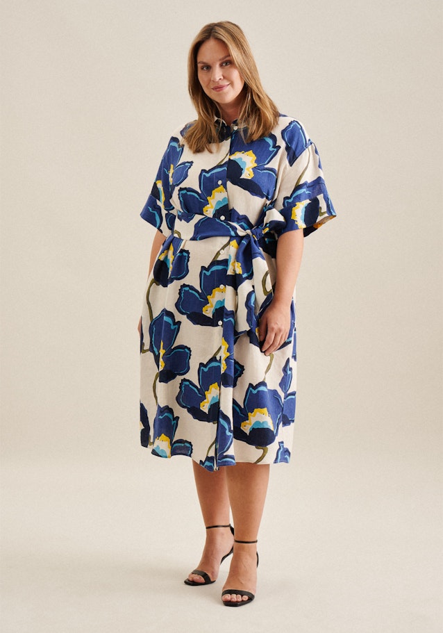 Curvy Kragen Kleid Regular in Mittelblau | Seidensticker Onlineshop
