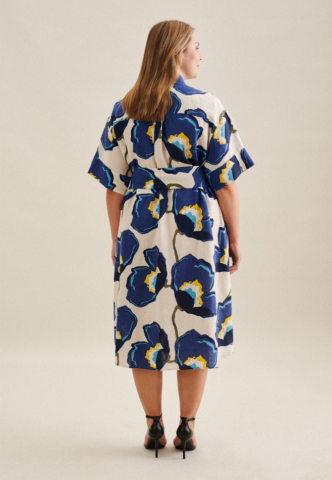Grande taille Collar Dress in Medium Blue | Seidensticker online shop