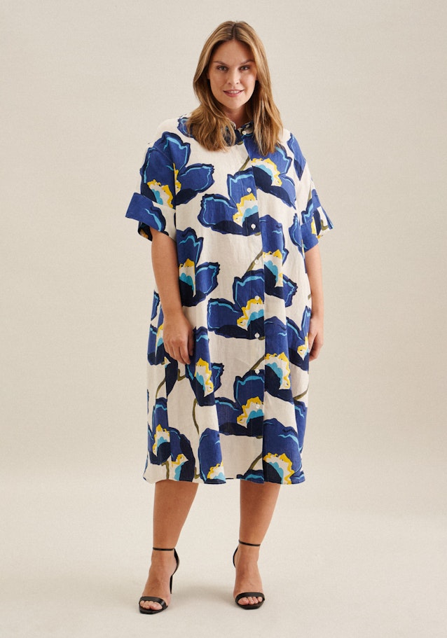 Curvy Kragen Kleid Regular in Mittelblau | Seidensticker Onlineshop