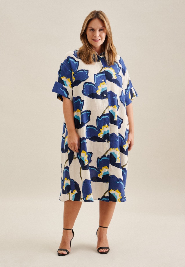 Curvy Robe Regular Manche Courte in Bleu Moyen |  Seidensticker Onlineshop