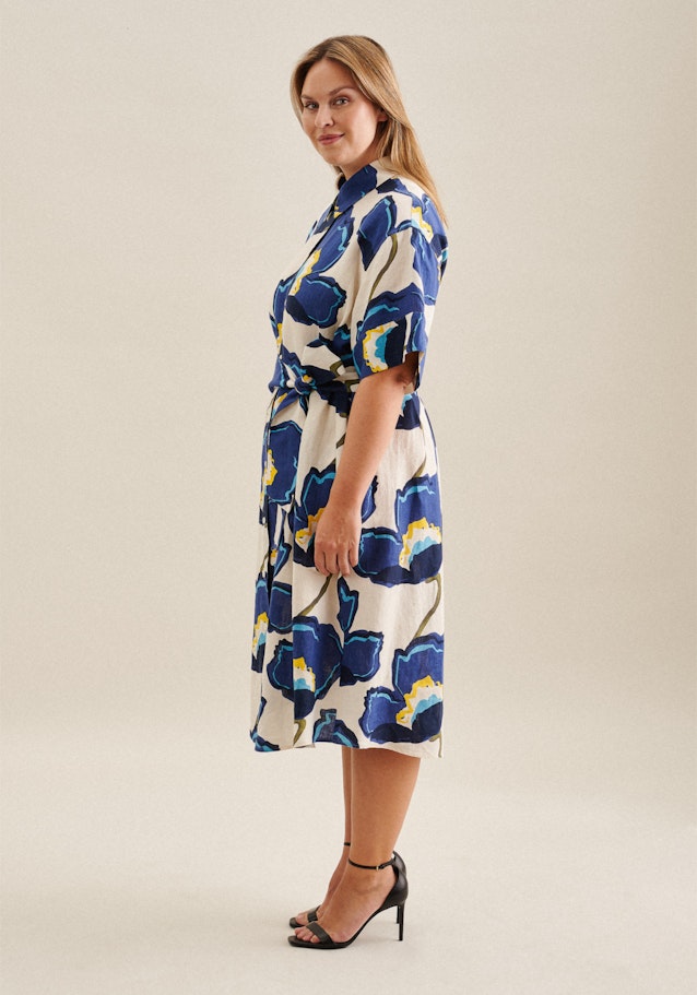 Curvy Kragen Kleid Regular in Mittelblau |  Seidensticker Onlineshop