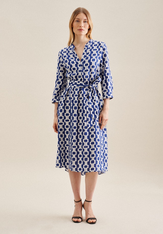 Leinen Midi Kleid in Mittelblau | Seidensticker Onlineshop