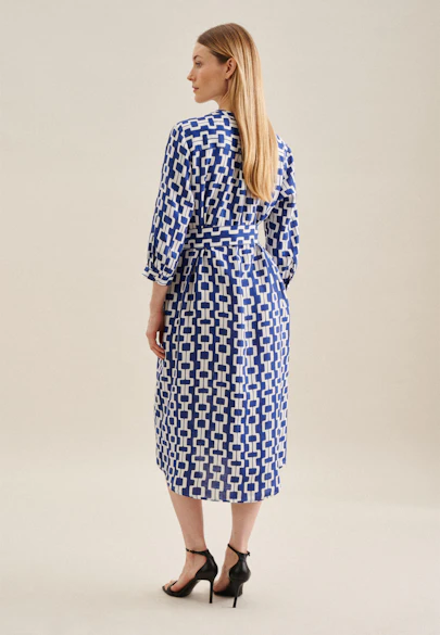 Kleid Druck in Mittelblau |  Seidensticker Onlineshop