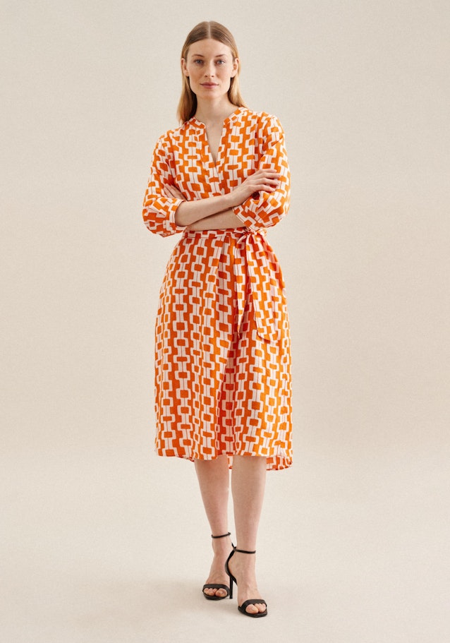 Kragen Kleid Regular in Orange | Seidensticker Onlineshop