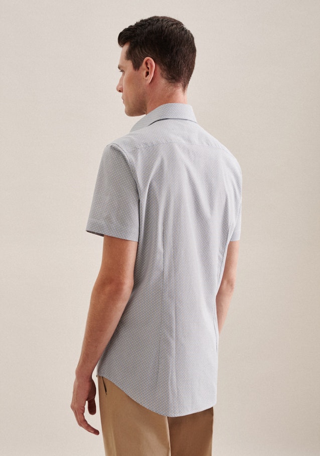 Twill Short sleeve Business Shirt in Slim with Kent-Collar in Brown | Seidensticker Onlineshop