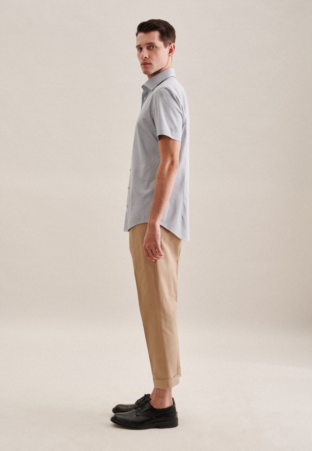 Twill Short sleeve Business Shirt in Slim with Kent-Collar in Brown |  Seidensticker Onlineshop