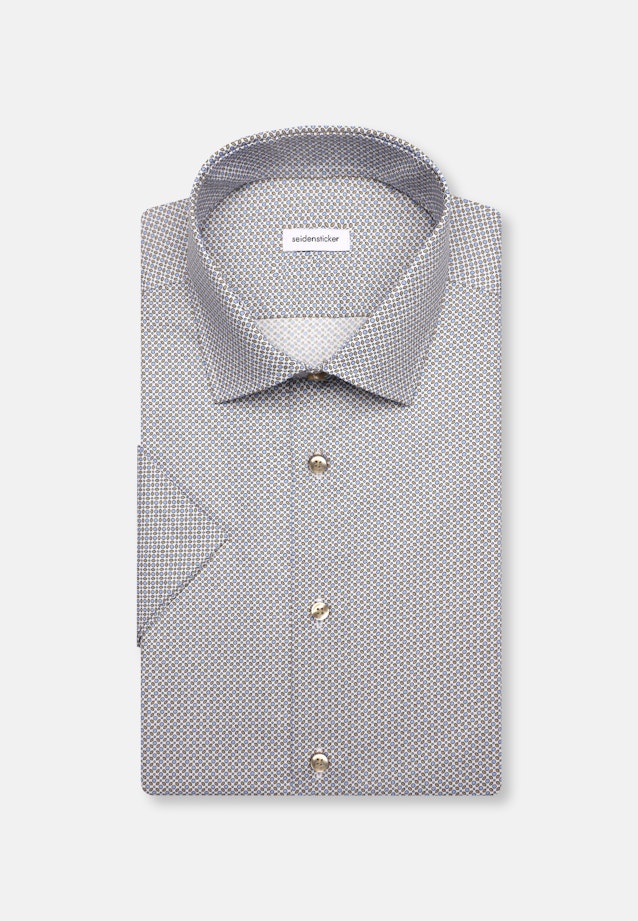 Slim Business Hemd Druck in Braun |  Seidensticker Onlineshop