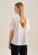 Kurzarm Voile Shirt in Weiß |  Seidensticker Onlineshop