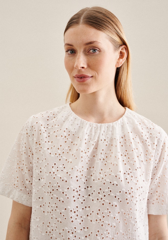 Rundhals Shirt Regular in Weiß |  Seidensticker Onlineshop