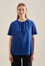 Kurzarm Voile Shirt in Mittelblau |  Seidensticker Onlineshop