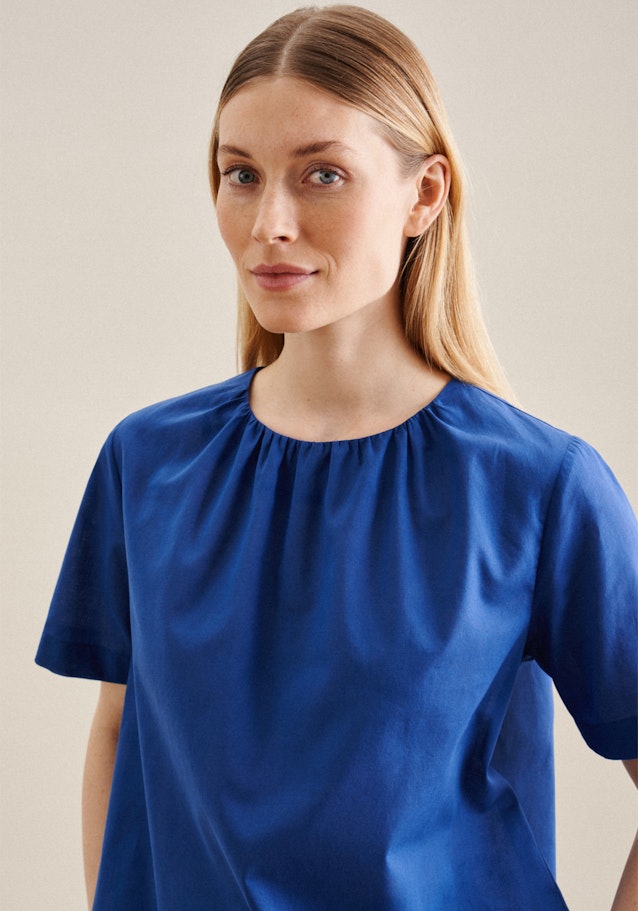 Short sleeve Voile Shirt in Medium Blue |  Seidensticker Onlineshop