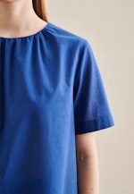 Kurzarm Voile Shirt in Mittelblau |  Seidensticker Onlineshop