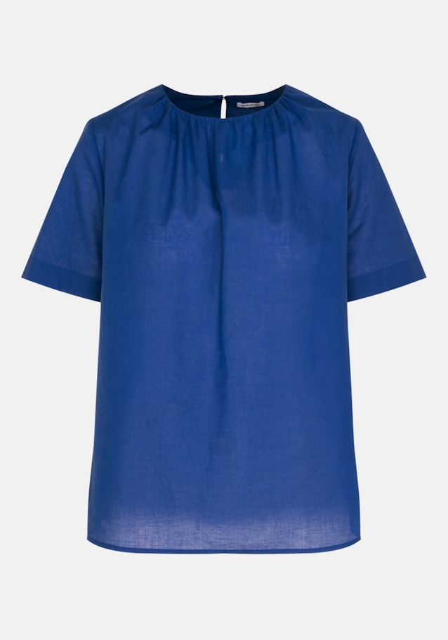 Kurzarm Voile Shirt in Mittelblau |  Seidensticker Onlineshop