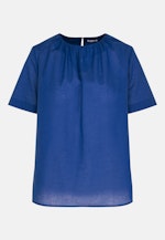 Kurzarm Voile Shirt in Mittelblau |  Seidensticker Onlineshop