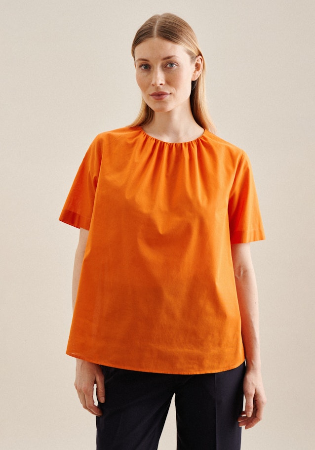 Short sleeve Voile Shirt in Orange | Seidensticker Onlineshop
