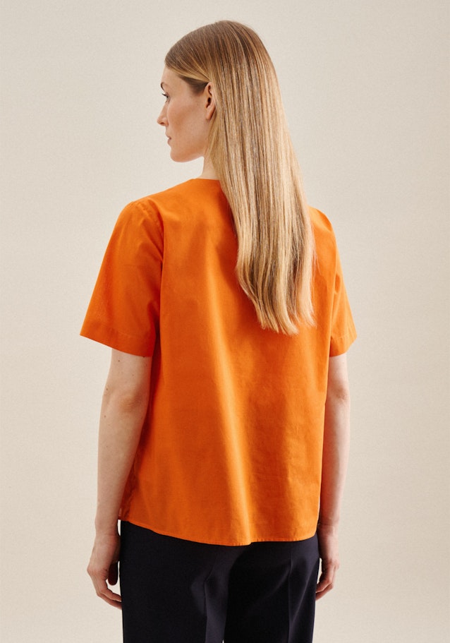 Short sleeve Voile Shirt in Orange | Seidensticker Onlineshop
