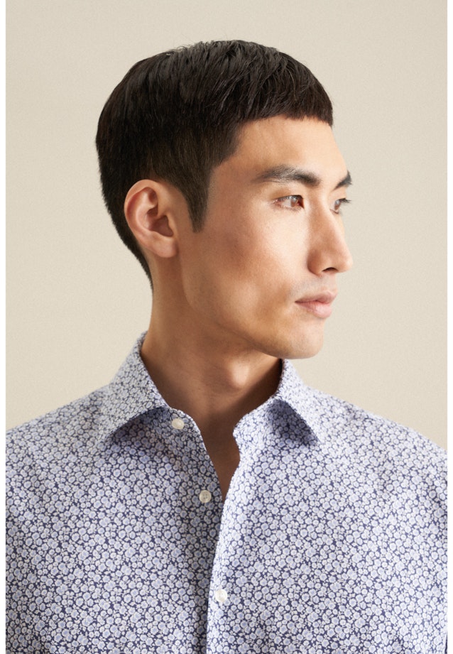 Regular Business Hemd Floral in Dunkelblau |  Seidensticker Onlineshop