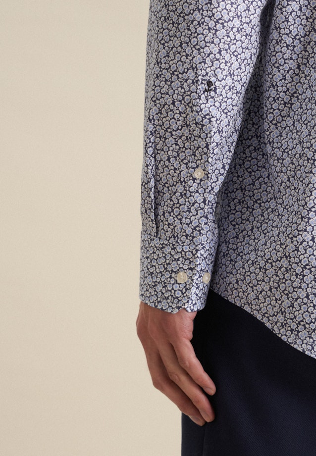 Regular Business Hemd Floral in Dunkelblau |  Seidensticker Onlineshop