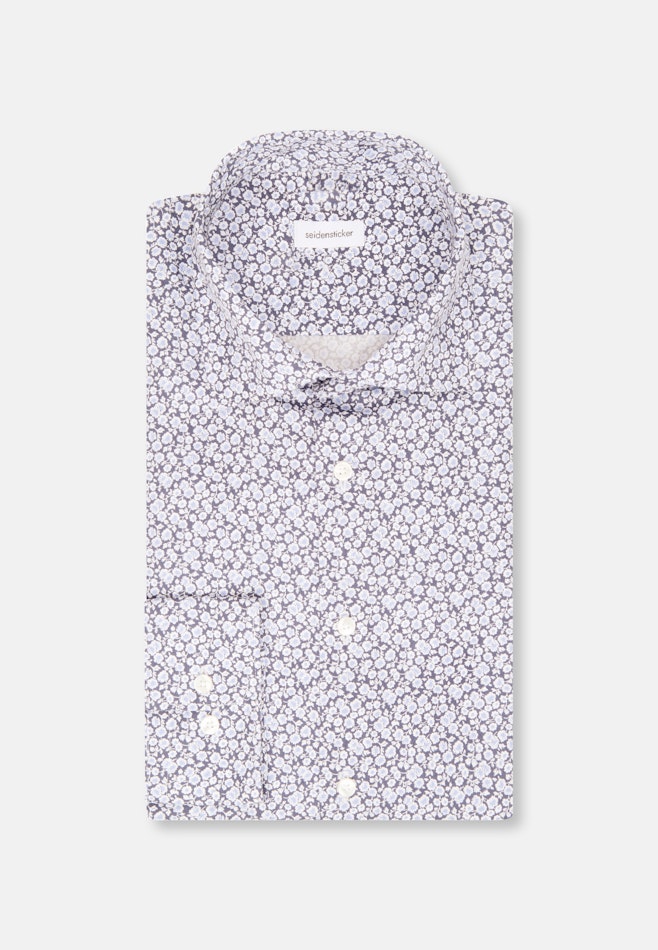 Regular Business shirt Floral in Dark Blue | Seidensticker online shop