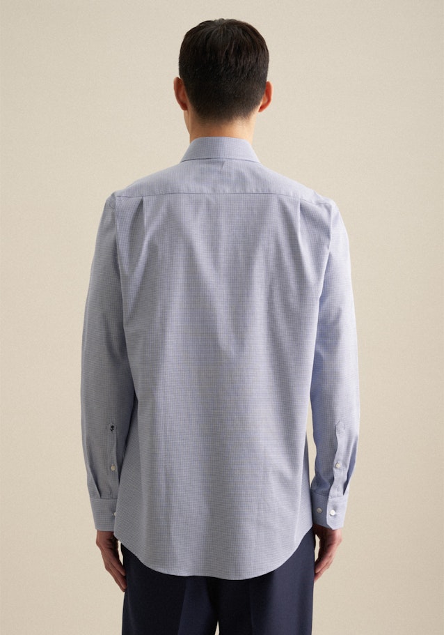 Regular Business Hemd Pepita in Hellblau | Seidensticker Onlineshop