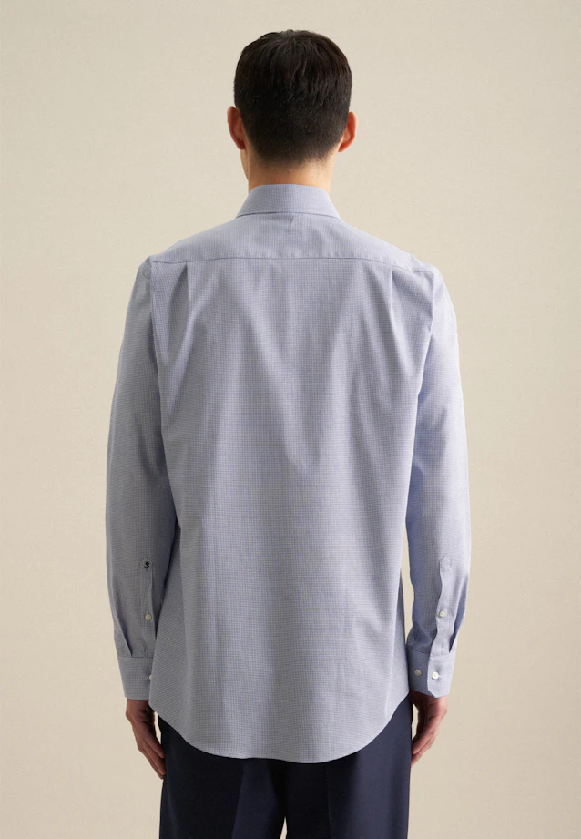 Regular Chemise d'affaires Pepita in Bleu Clair |  Seidensticker Onlineshop