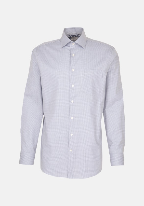 Easy-iron Pepita Business Shirt in Regular with Kent-Collar in Light Blue |  Seidensticker Onlineshop