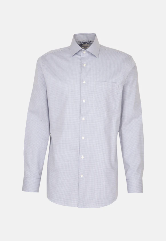 Regular Chemise d'affaires Pepita in Bleu Clair |  Seidensticker Onlineshop