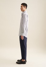 Non-iron Poplin Business Shirt in Regular with Kent-Collar in Medium Blue |  Seidensticker Onlineshop