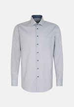 Non-iron Poplin Business Shirt in Regular with Kent-Collar in Medium Blue |  Seidensticker Onlineshop