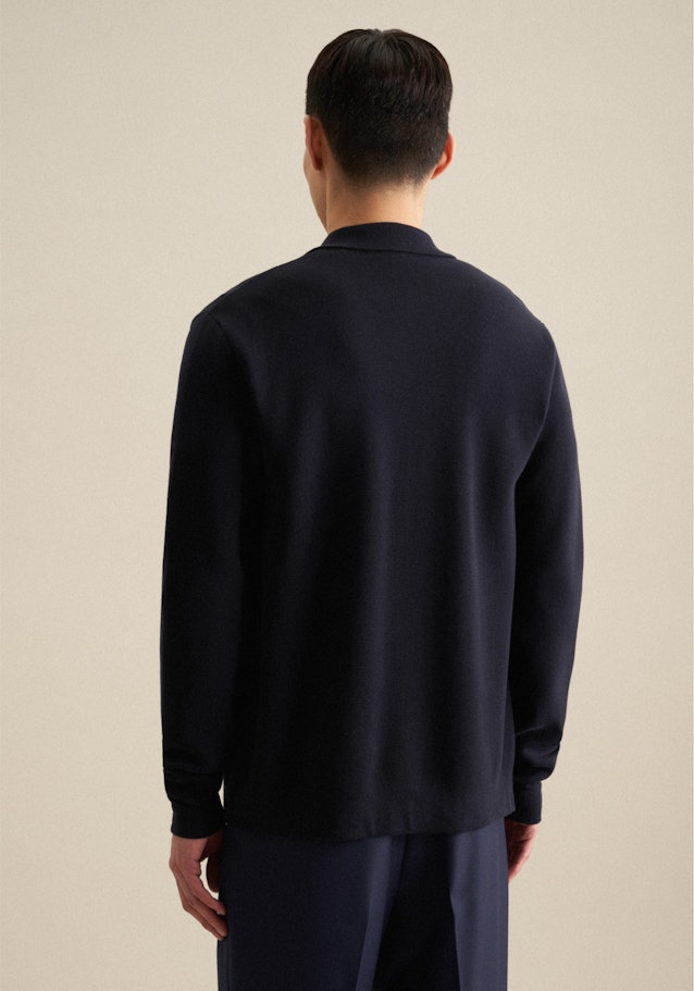 Collar Knit Jacket in Dark Blue | Seidensticker Onlineshop