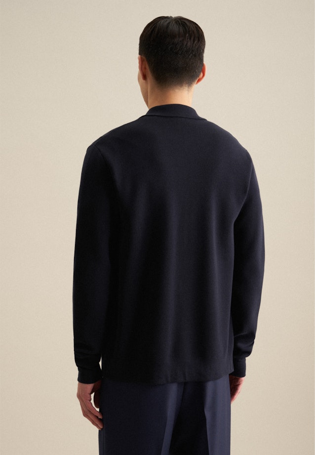 Collar Knit Jacket in Dark Blue | Seidensticker Onlineshop