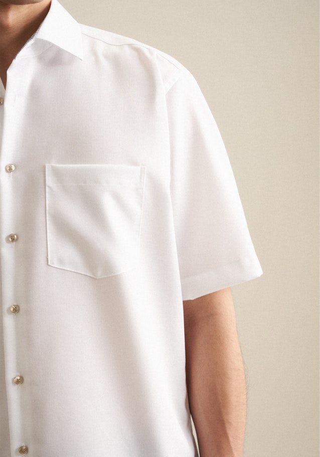 Bügelfreies Twill Kurzarm Business Hemd in Comfort mit Kentkragen in Weiß |  Seidensticker Onlineshop