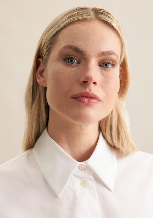 Chemisier chemise Uni in Blanc |  Seidensticker Onlineshop