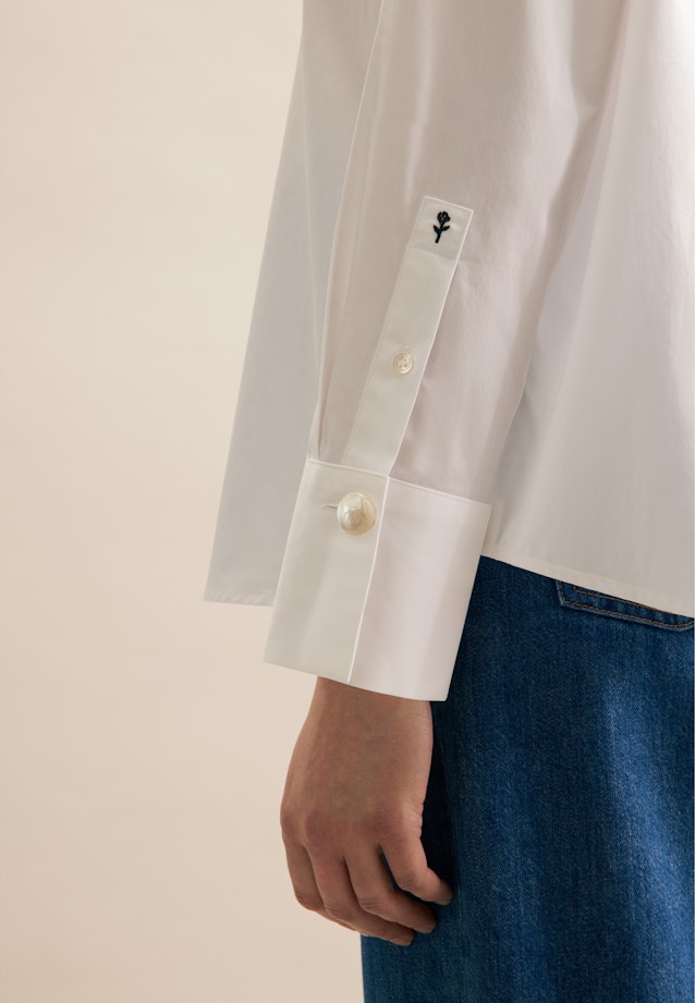 Chemisier chemise Uni in Blanc |  Seidensticker Onlineshop