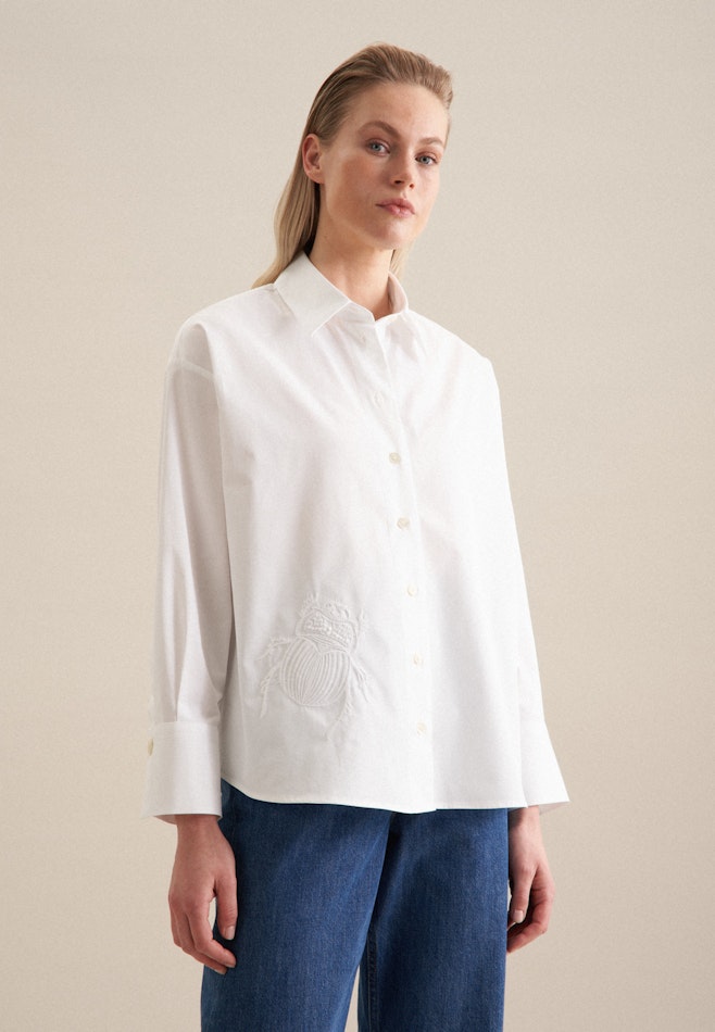 Twill Shirt Blouse in White | Seidensticker online shop
