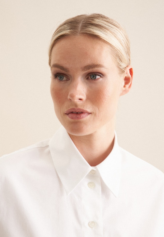 Twill Shirt Blouse in White |  Seidensticker Onlineshop