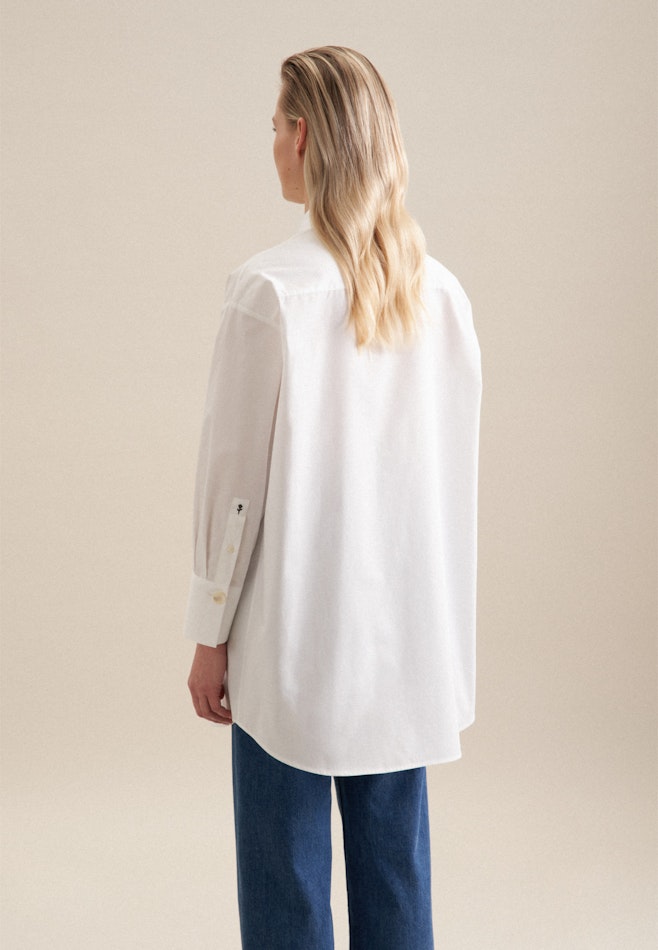 Twill Long Blouse in White | Seidensticker online shop