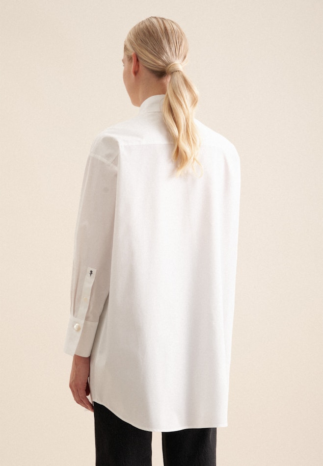 Twill Long Blouse in White | Seidensticker online shop