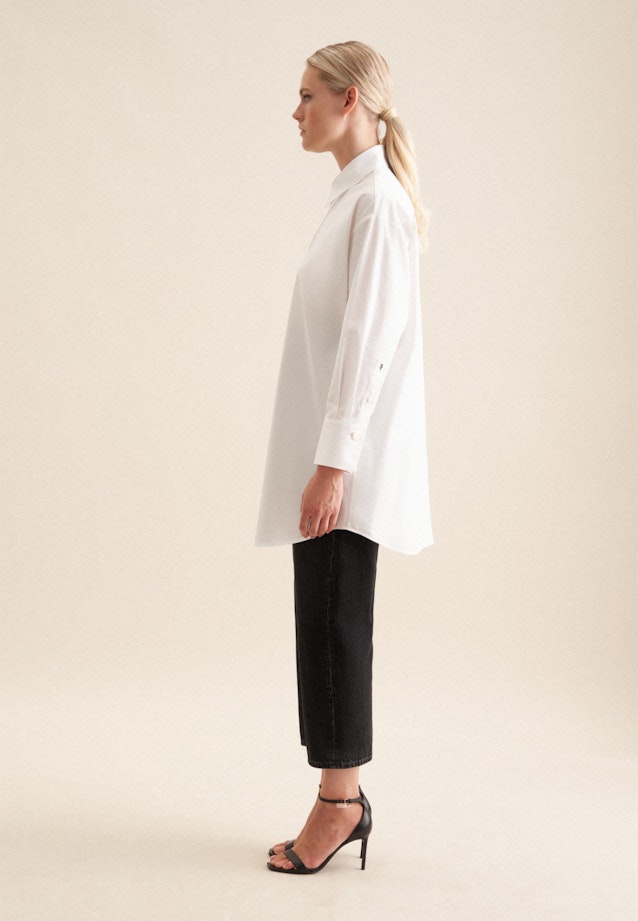 Twill Long Blouse in White |  Seidensticker Onlineshop