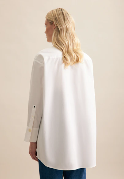 Chemisier chemise Uni in Blanc |  Seidensticker Onlineshop