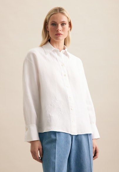Hemdbluse Uni in Weiß |  Seidensticker Onlineshop