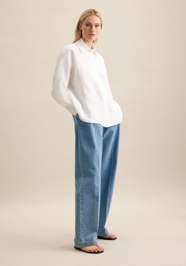 Hemdbluse Uni in White | Seidensticker Onlineshop