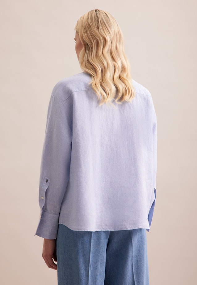 Kragen Hemdbluse Oversized in Mittelblau |  Seidensticker Onlineshop