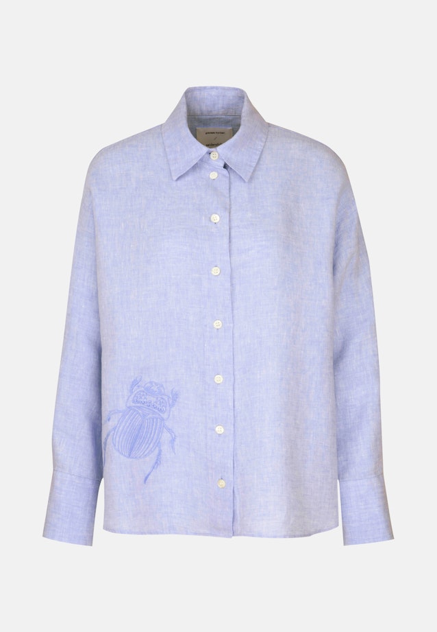 Collar Shirt Blouse in Medium Blue |  Seidensticker Onlineshop