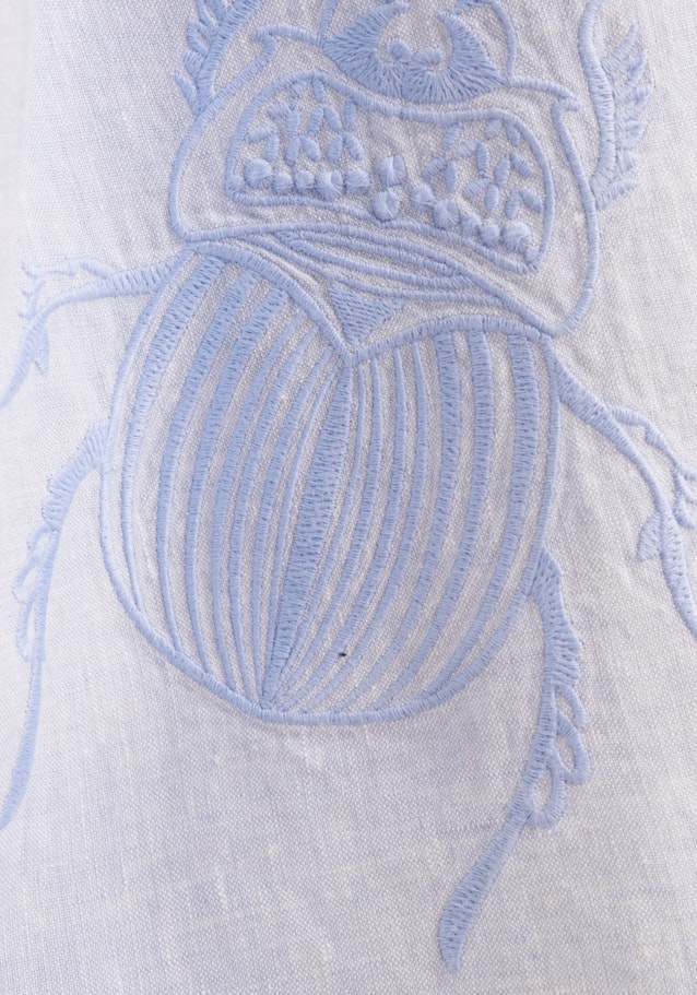 Linen Shirt Blouse in Medium Blue |  Seidensticker Onlineshop