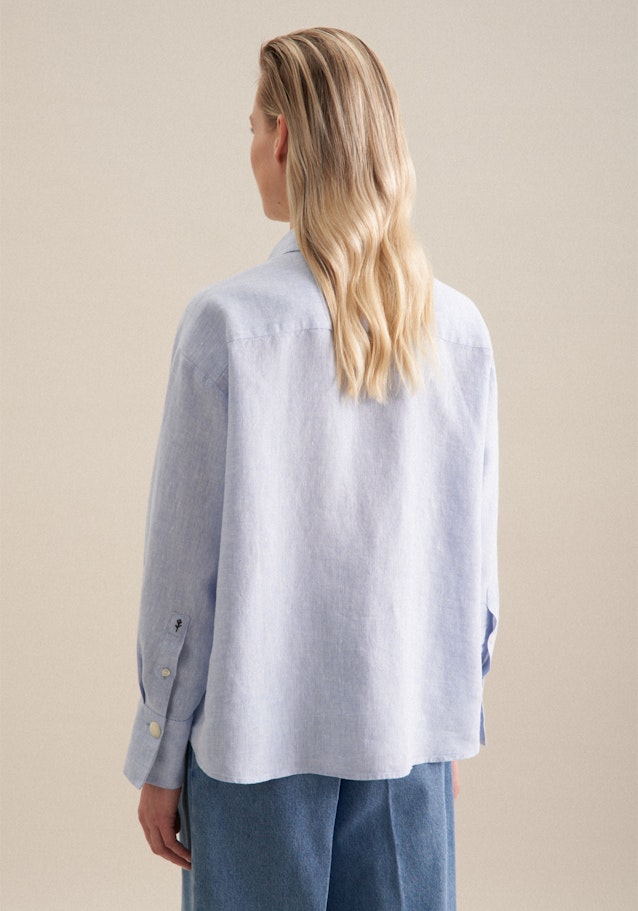 Linen Shirt Blouse in Medium Blue | Seidensticker Onlineshop