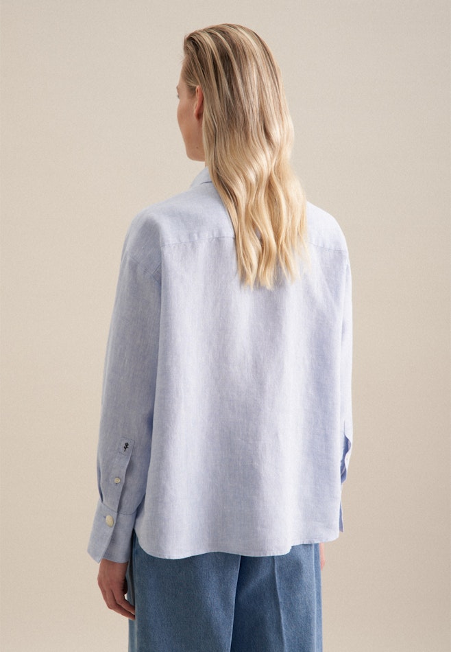 Linen Shirt Blouse in Medium Blue | Seidensticker online shop