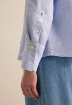 Chemisier chemise Uni in Bleu Moyen |  Seidensticker Onlineshop